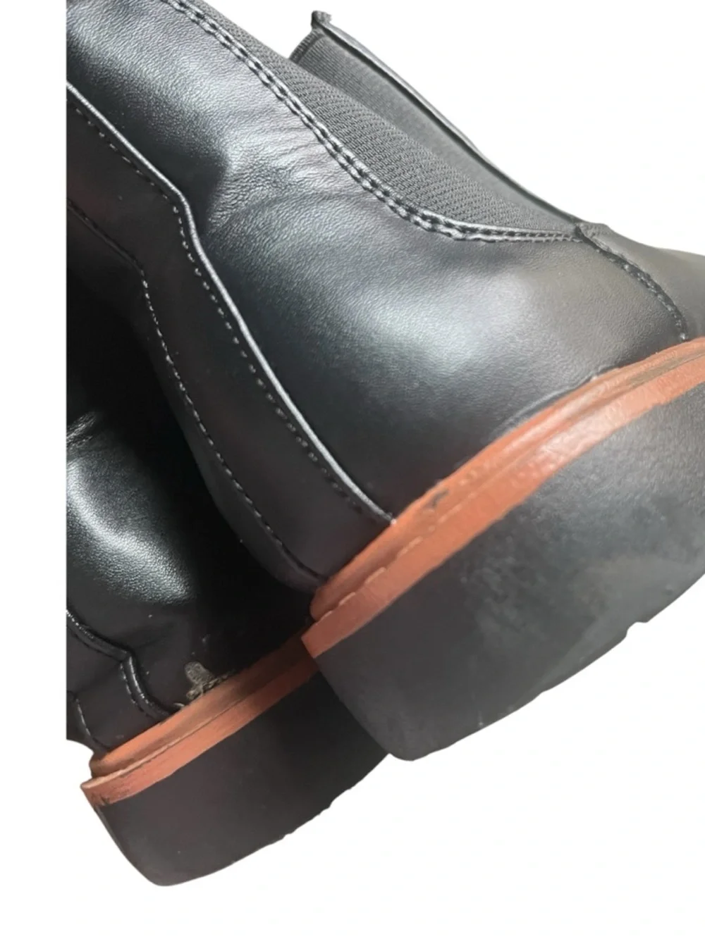 Nordstrom Kids Black Ankle Boots with Brown Sole
